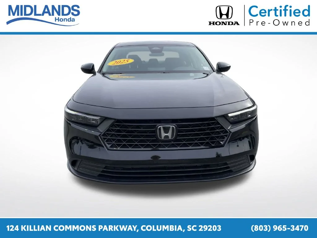 Certified Used 2025 Crystal Black Pearl Honda LX image 2