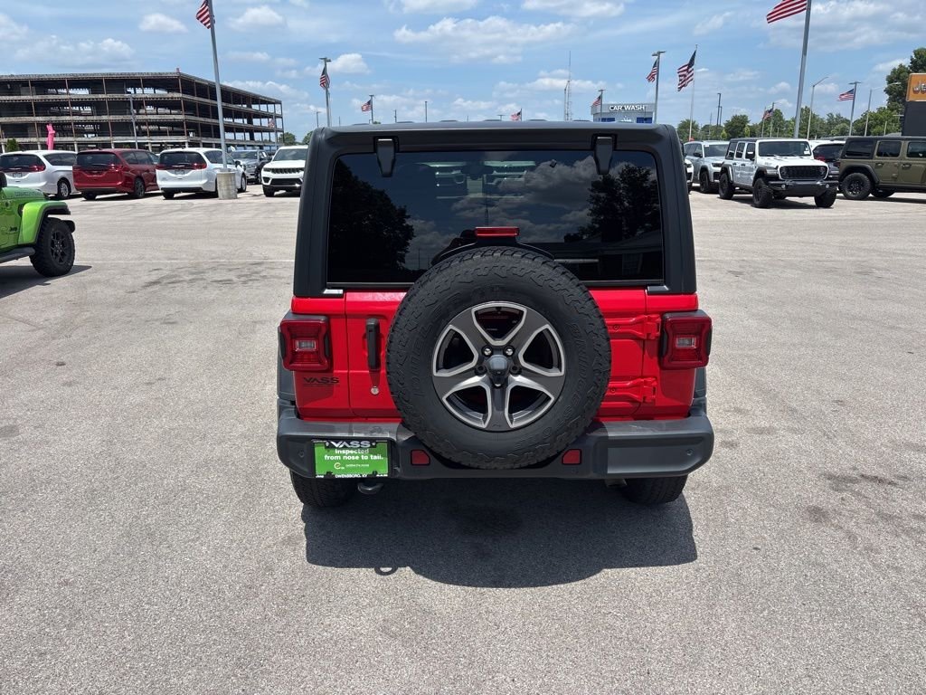 Certified Used 2018 Red Jeep Unlimited Sport S image 4
