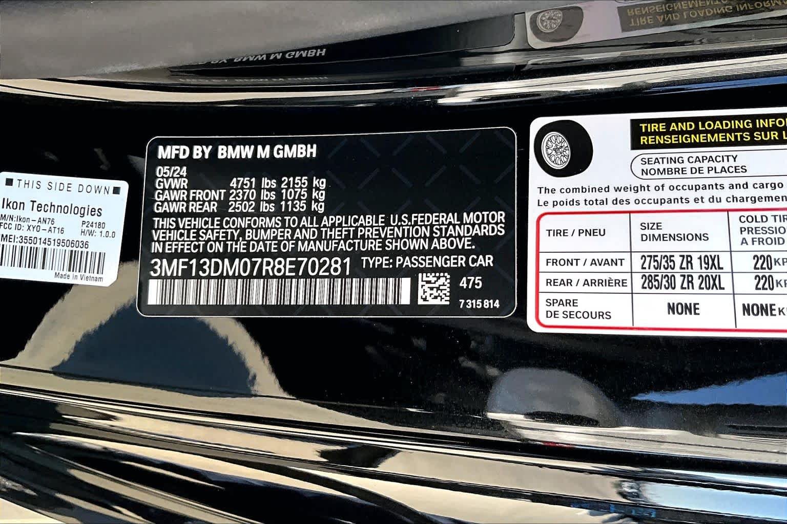 Used 2024 Black Sapphire Metallic BMW  image 32