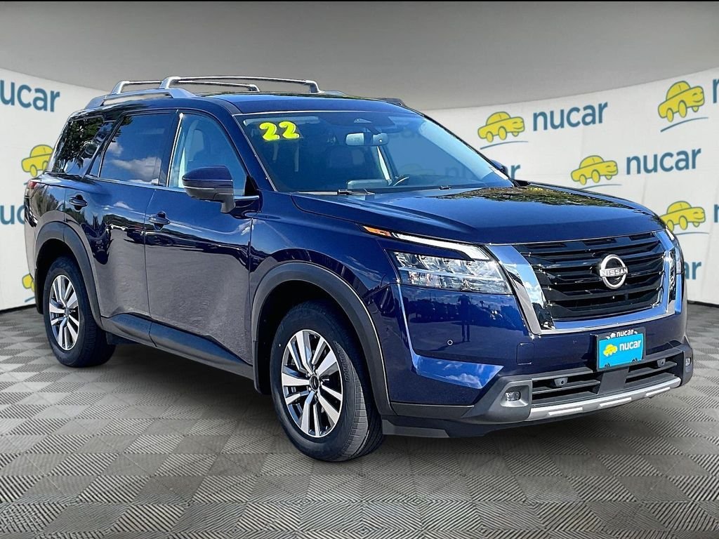 Used 2022 Deep Ocean Blue Pearl Nissan SL image 1