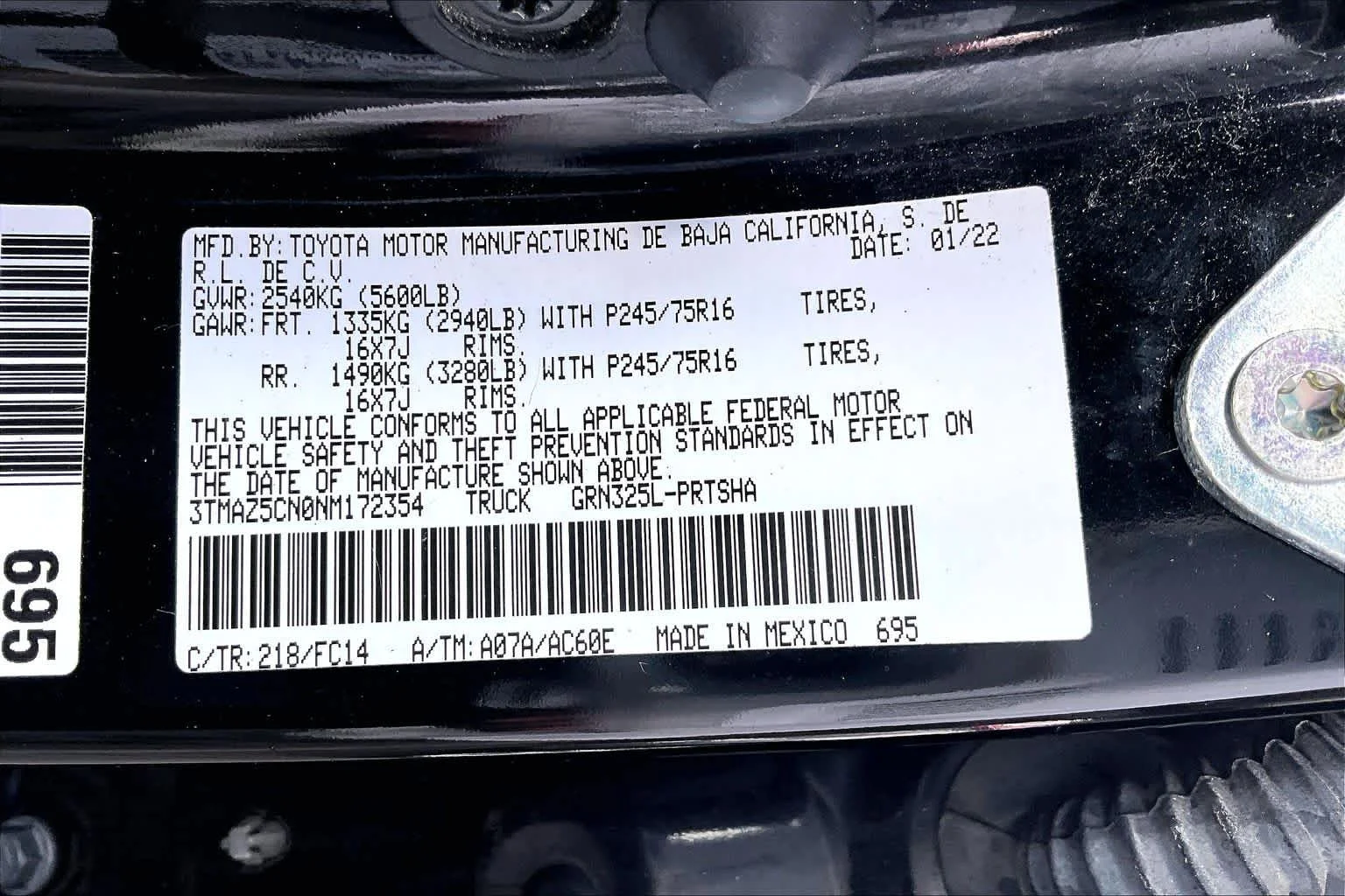 Used 2022 Midnight Black Metallic Toyota SR5 image 37