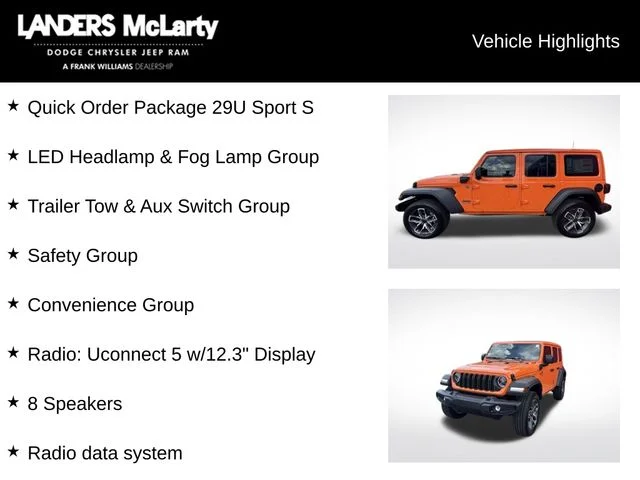 Used 2025 Orange Jeep Sport S 4xe image 5