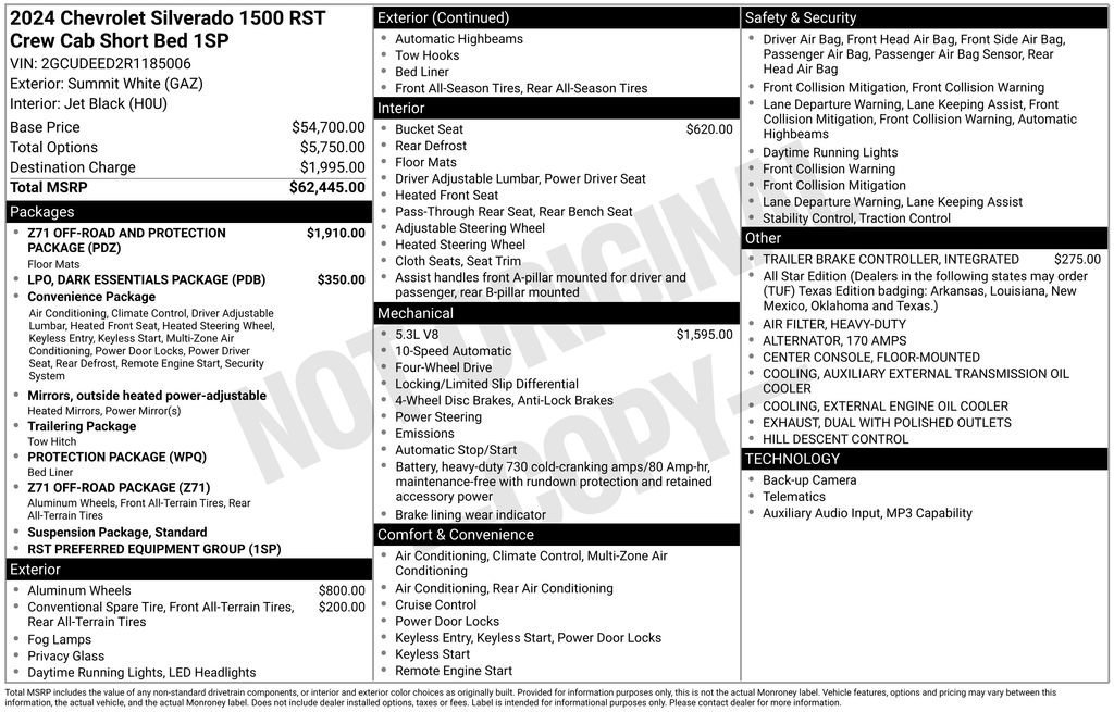 Used 2024 Summit White Chevrolet RST image 6
