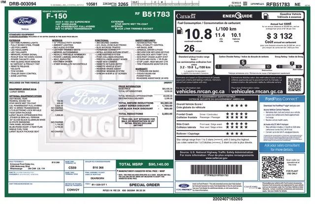Certified Used 2024 Oxford White Ford Lariat image 43