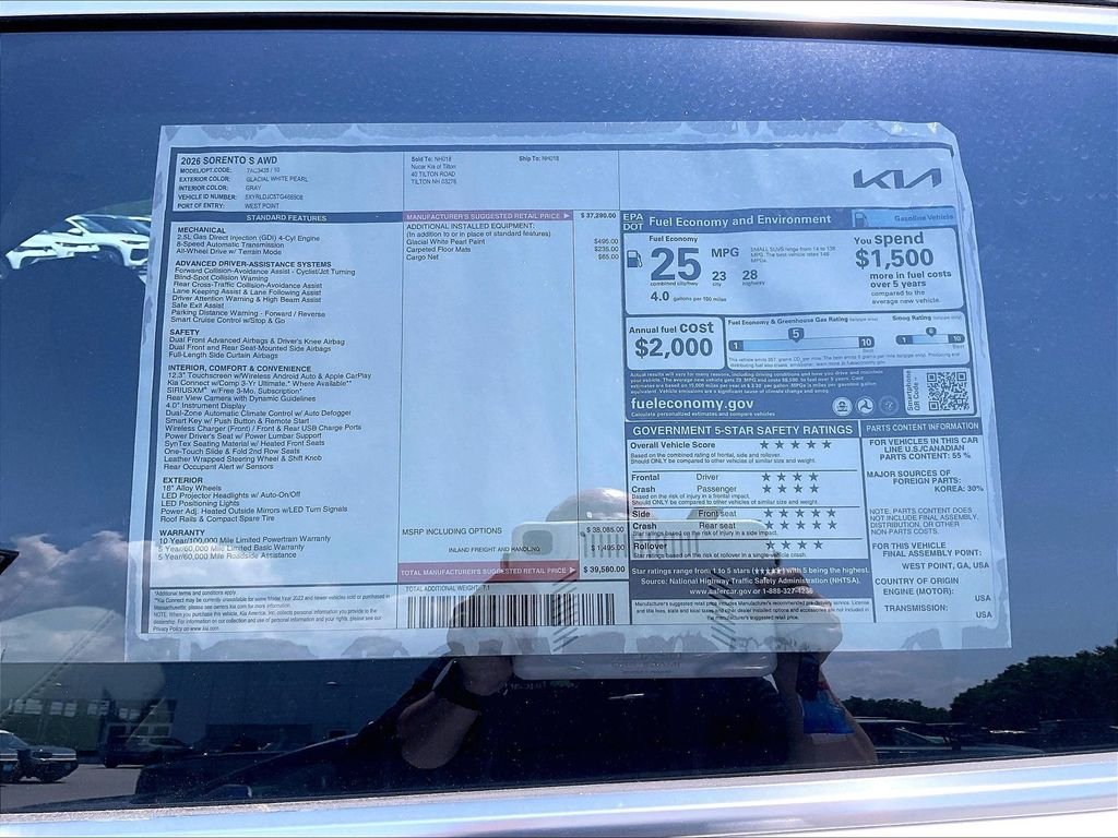 New 2026 Glacial White Pearl Kia S image 15