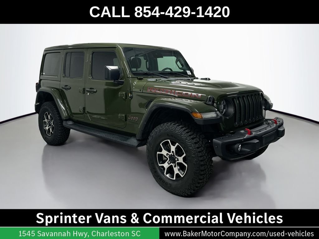 Used 2021 Green Clearcoat Jeep Unlimited Rubicon image 7