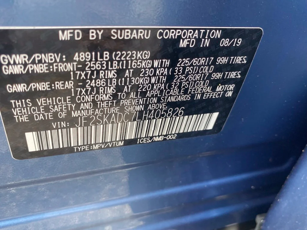 Used 2020 Blue Subaru Base image 20