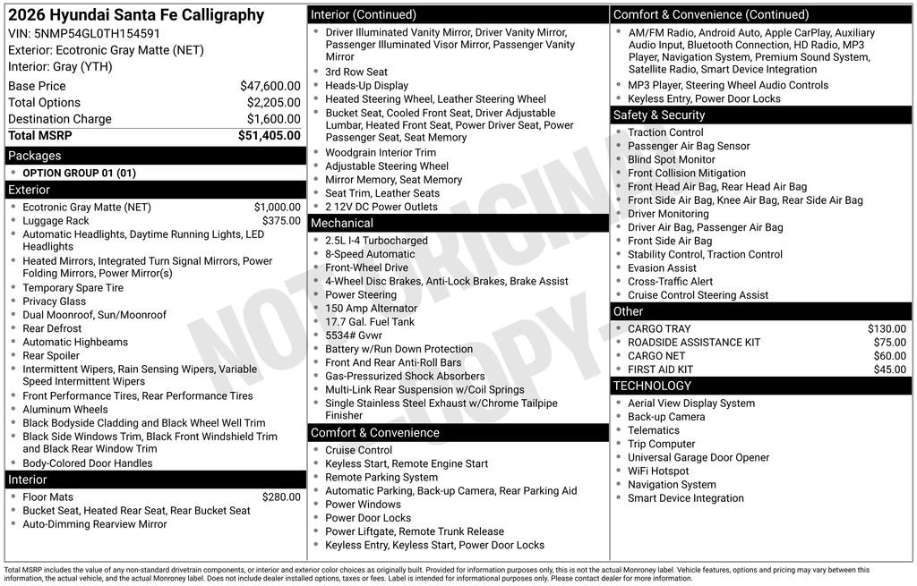 New 2026 Gray Hyundai Calligraphy FWD image 23