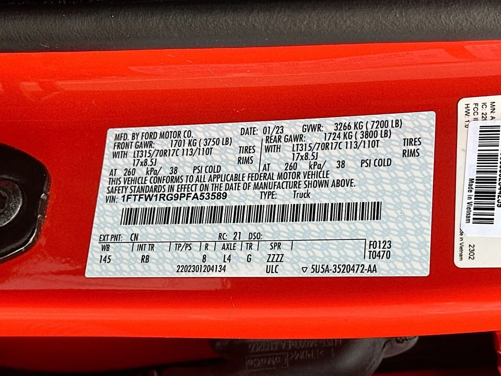 Used 2023 Orange Ford Raptor image 31