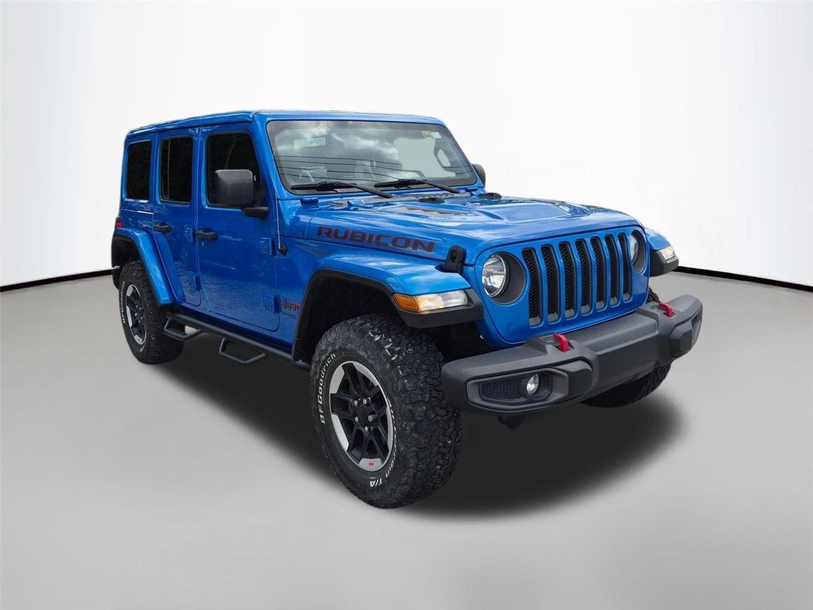 Used 2021 Hydro Blue Pearlcoat Jeep Unlimited Rubicon image 3
