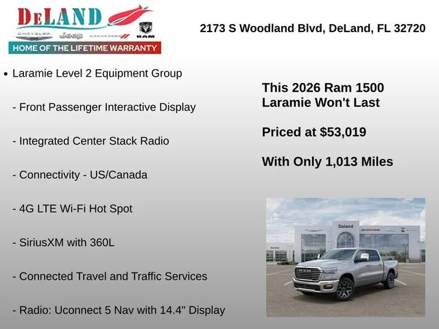 New 2026 Billet Silver Metallic Clear-Coat Exterior Paint RAM Laramie image 12