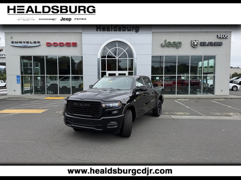 New 2026 Diamond Black Crystal Pearl-Coat Exterior Paint RAM Laramie image 1
