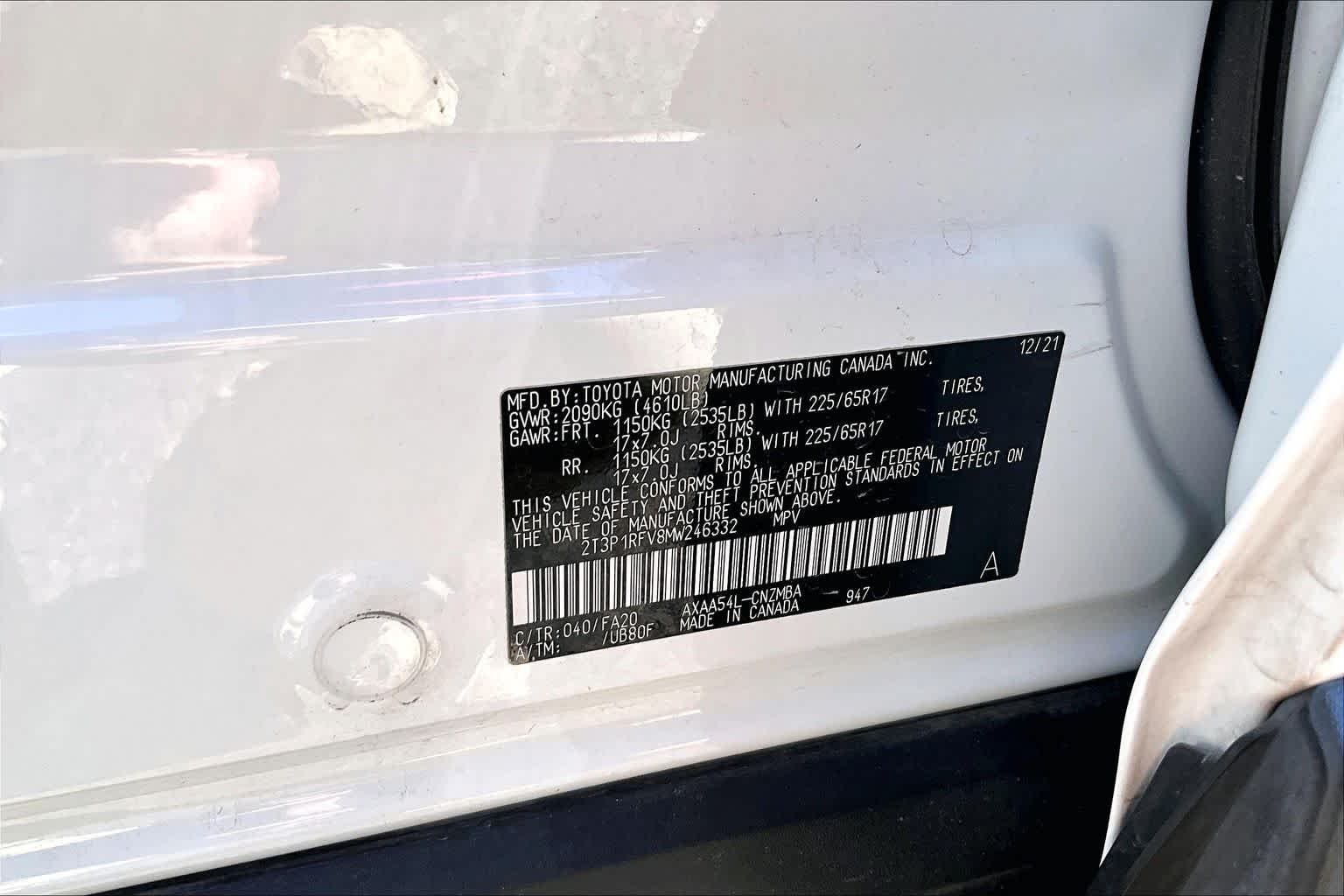Certified Used 2021 Super White Toyota XLE image 29