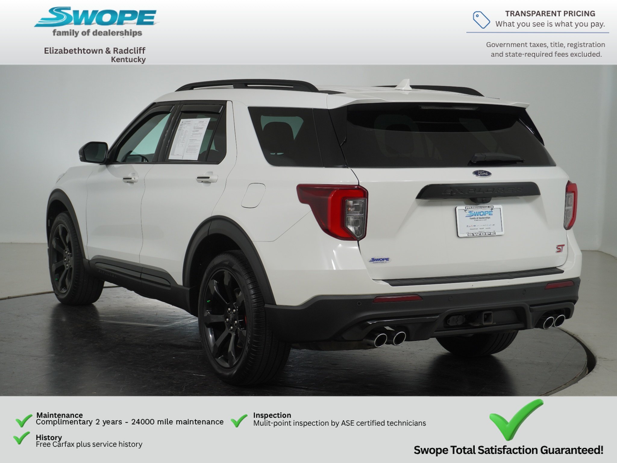 Used 2023 Star White Metallic Tri-Coat Ford ST image 5