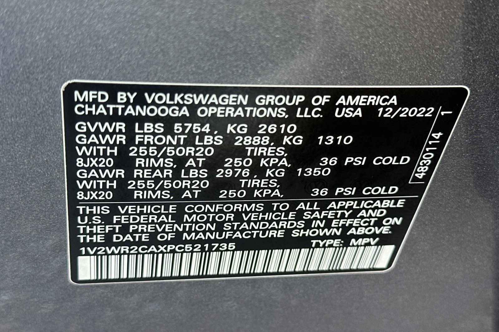 Certified Used 2023 Platinum Gray Metallic Volkswagen 3.6L V6 SE w/Technology image 29