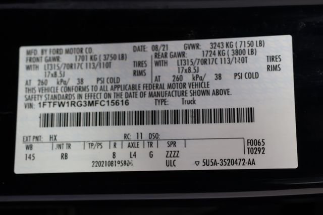 Used 2021 Blue Ford Raptor image 30