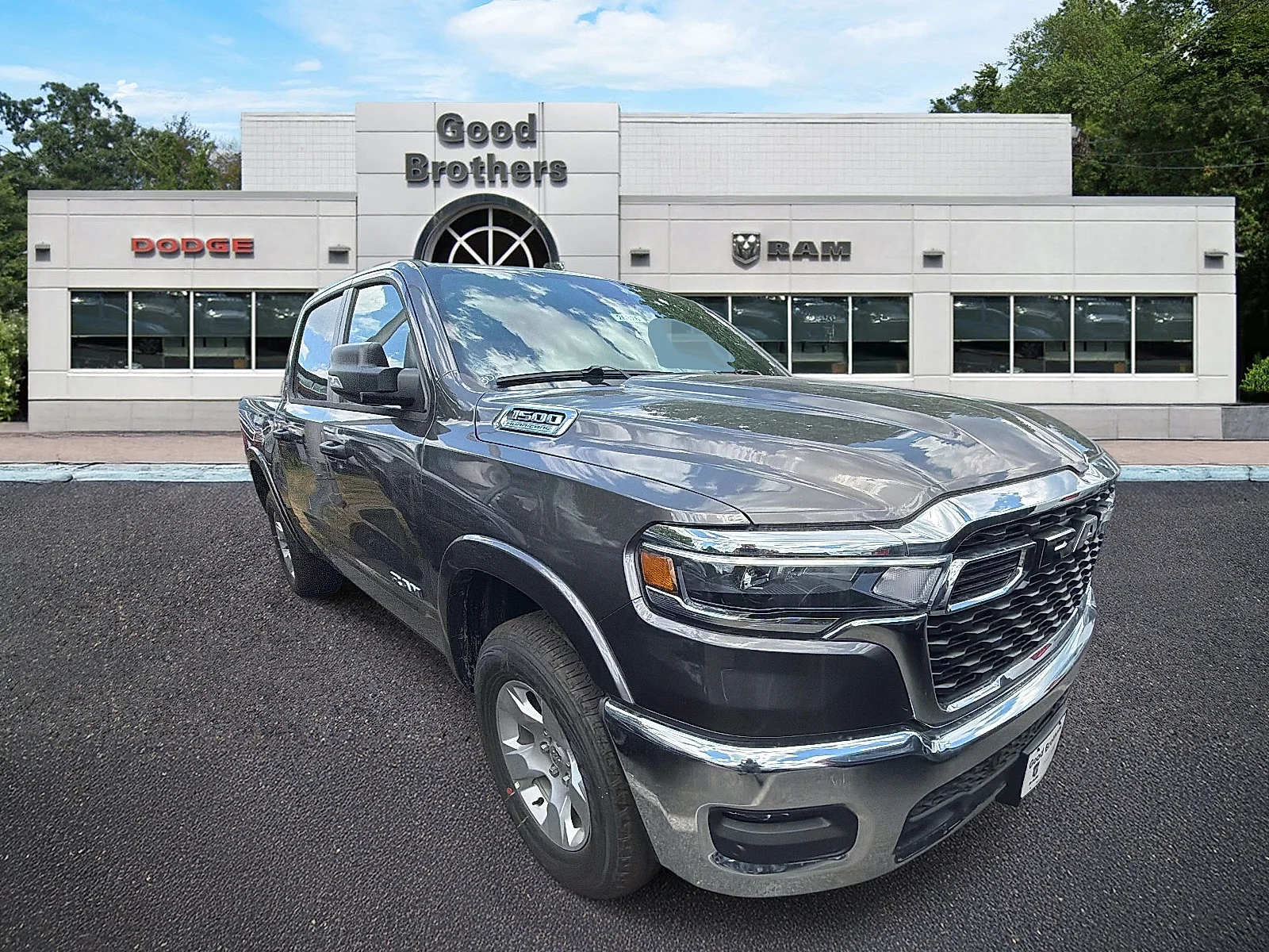 New 2026 Granite Crystal Metallic Clear-Coat Exterior Paint RAM Big Horn Crew Cab 4x4 5