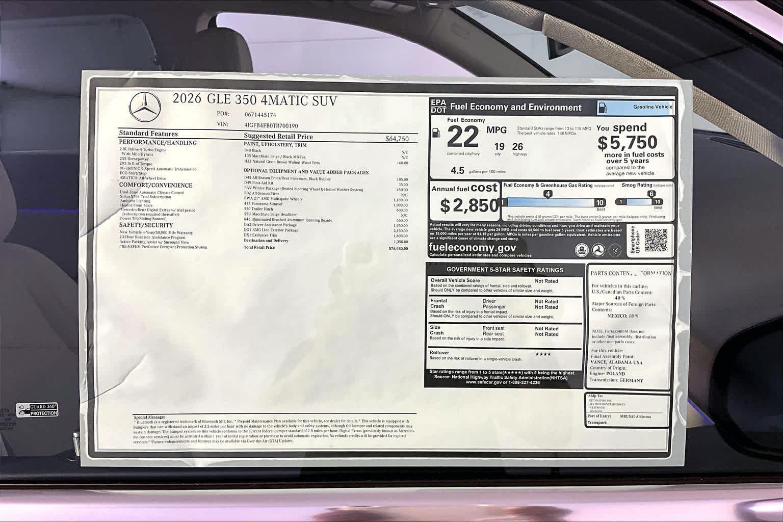 New 2026 Black Mercedes-Benz GLE 350 image 18