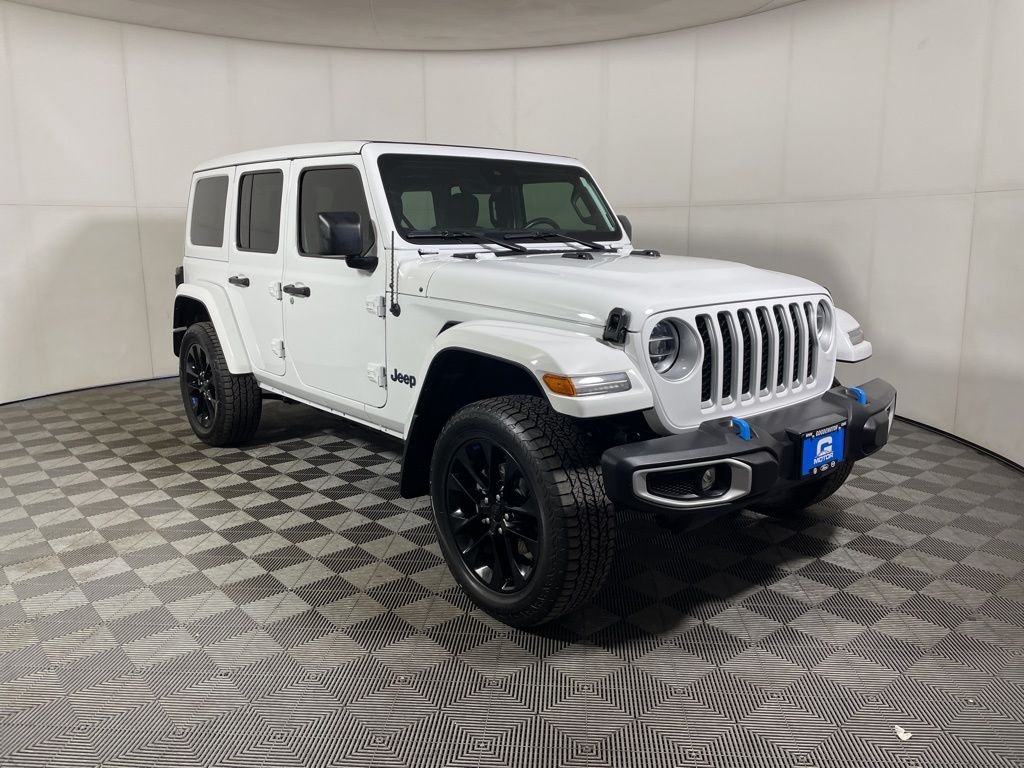 Used 2022 Jeep Wrangler Unlimited Sahara 4XE with VIN 1C4JJXP6XNW222604 for sale in Twin Falls, ID