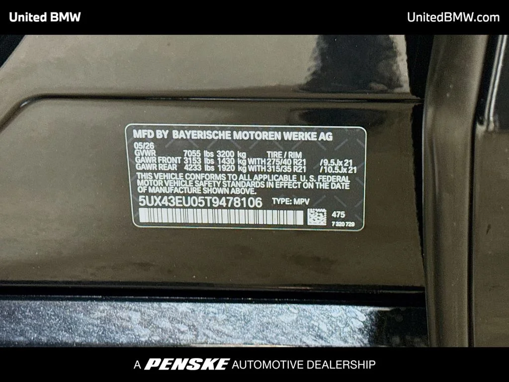New 2026 Black Sapphire Metallic BMW xDrive50e image 15