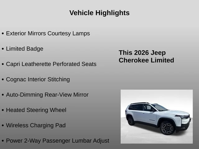 New 2026 Bright White Clearcoat Jeep Limited image 35