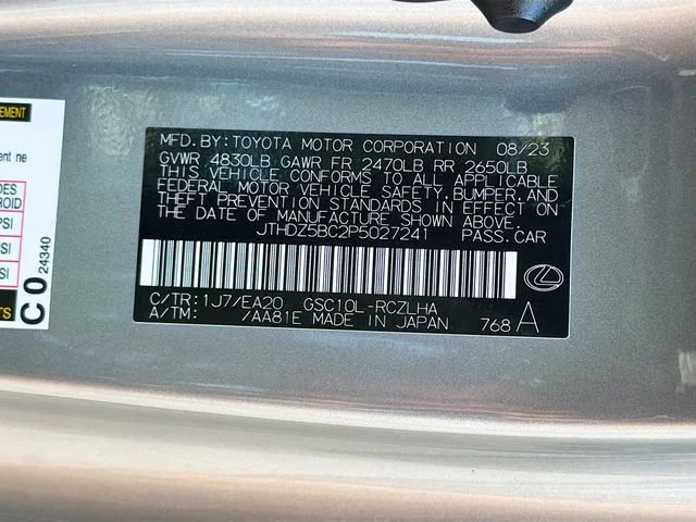 Certified Used 2023 ATOMIC SILVER Lexus RC 350 image 42