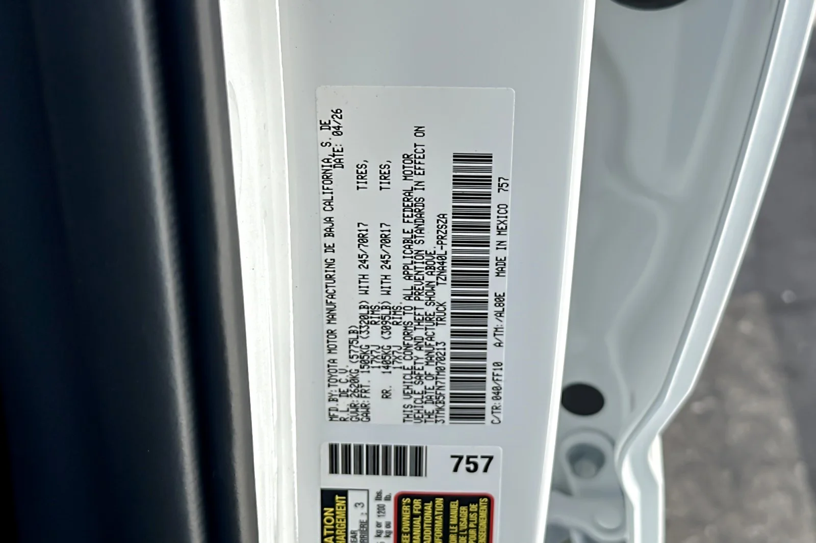 New 2026 Ice Cap Toyota  SR5 image 26