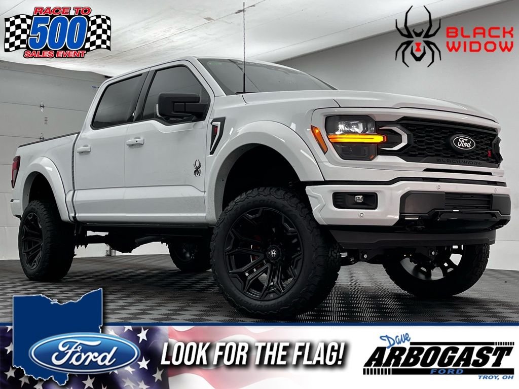 New 2025 White Ford XLT  Black Widow Lifted Truck image 1