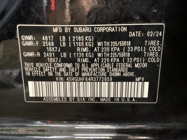 Certified Used 2024 Crystal Black Silica Subaru Sport image 16