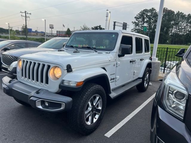 Used 2018 Bright White Clearcoat Jeep Unlimited Sahara image 2