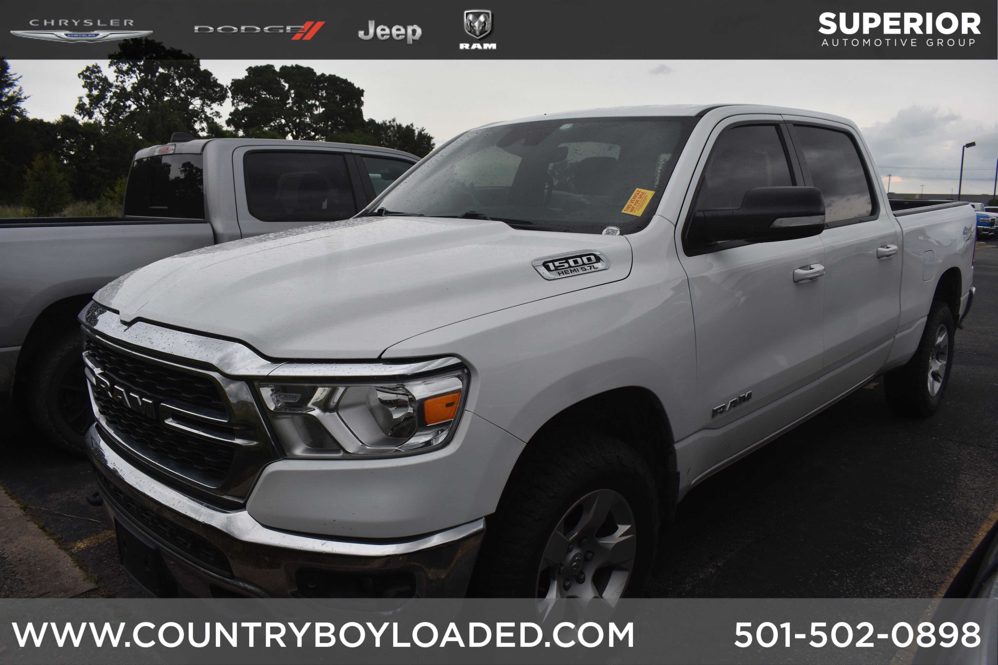 Used 2022 Bright White Clearcoat Ram Big Horn image 1