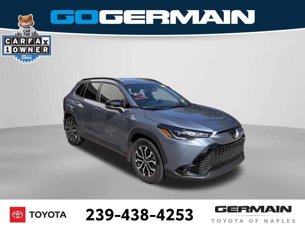 Certified Used 2025 Blue Toyota Hybrid SE image 3