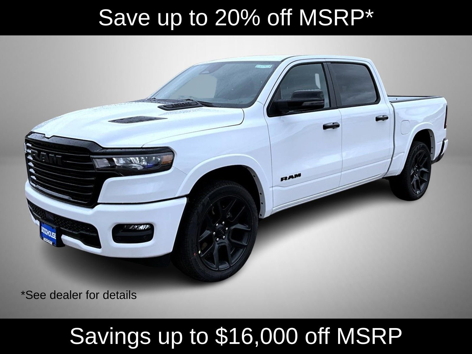 New 2026 Bright White Clear-Coat Exterior Paint RAM Laramie image 1
