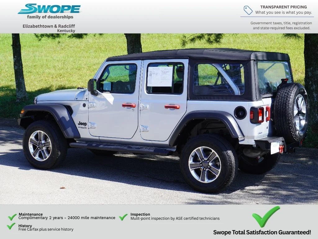Used 2022 Silver Zynith Clearcoat Jeep Unlimited Sport image 5
