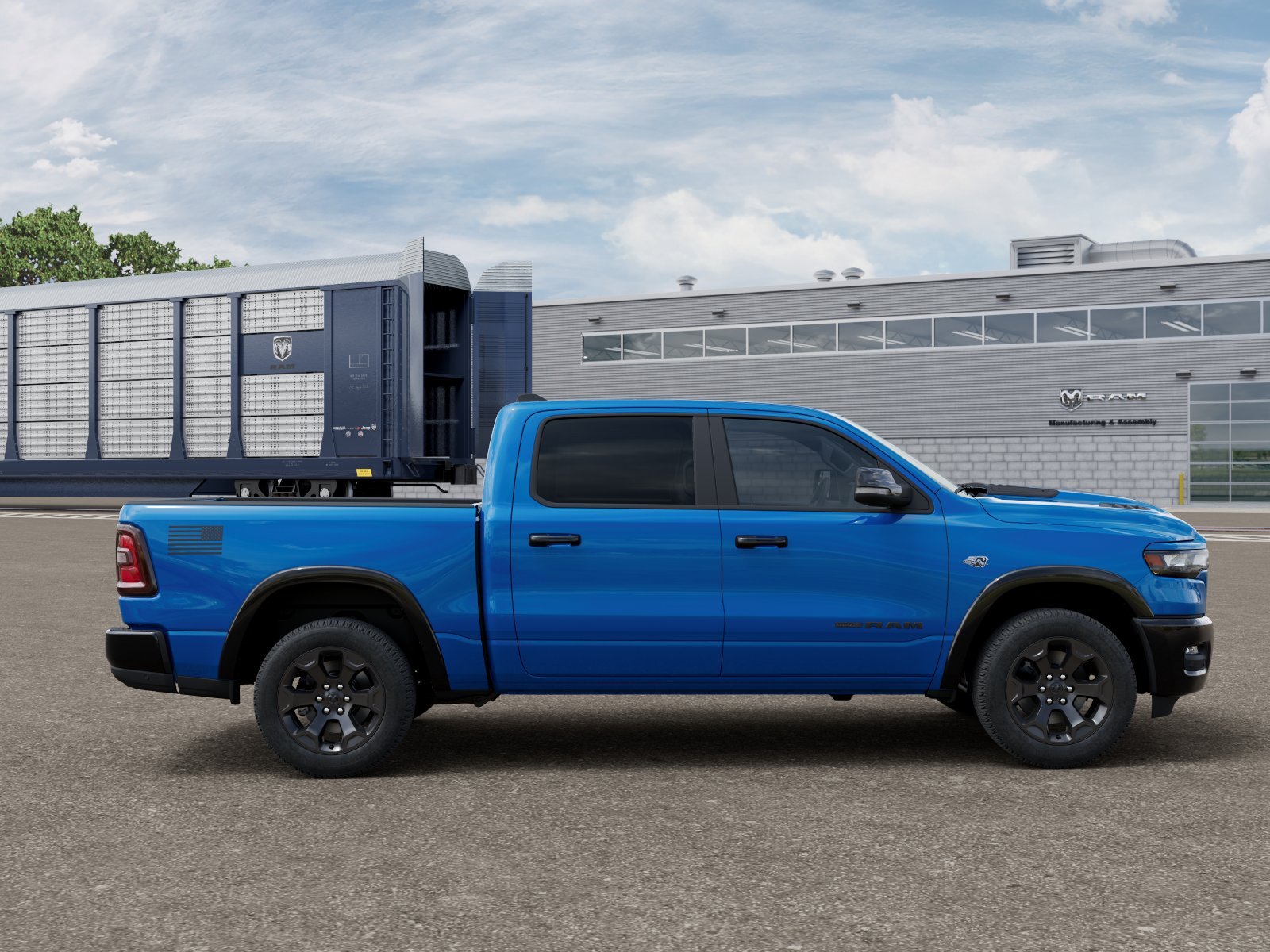 New 2026 Hydro Blue Pearl-Coat Exterior Paint RAM Big Horn/Lone Star America 250 image 12