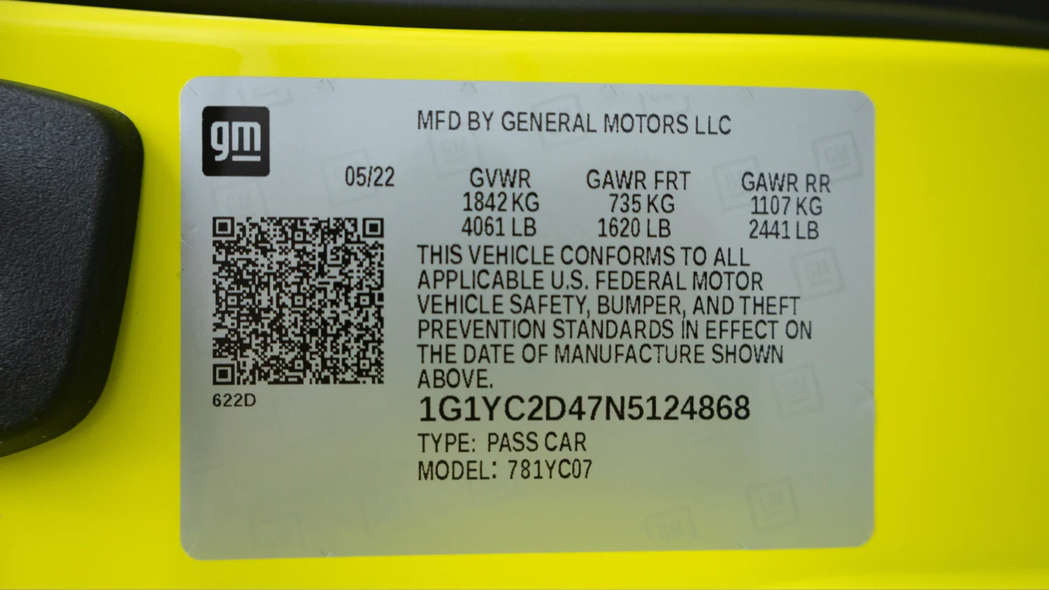 Used 2022 Yellow Chevrolet Stingray image 28
