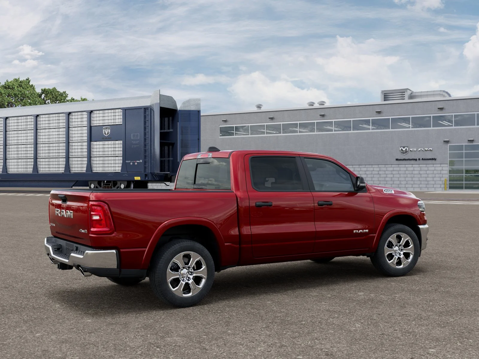 New 2027 Molten Red Pearl-Coat Exterior Paint RAM Big Horn/Lone Star image 4