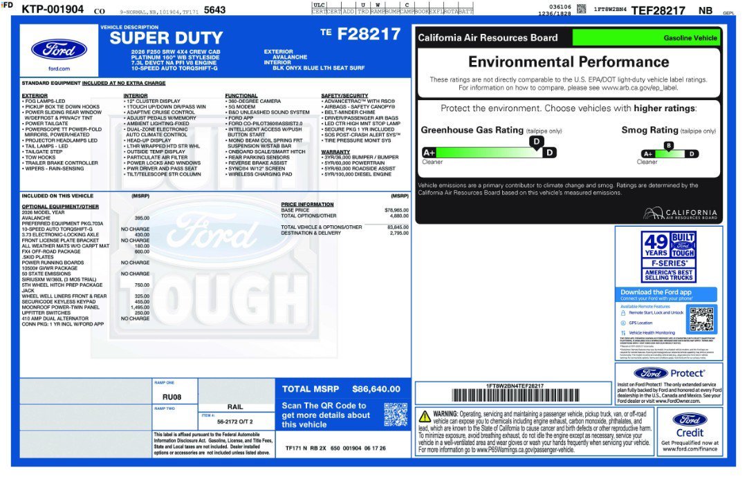 New 2026 Avalanche Ford Platinum image 11