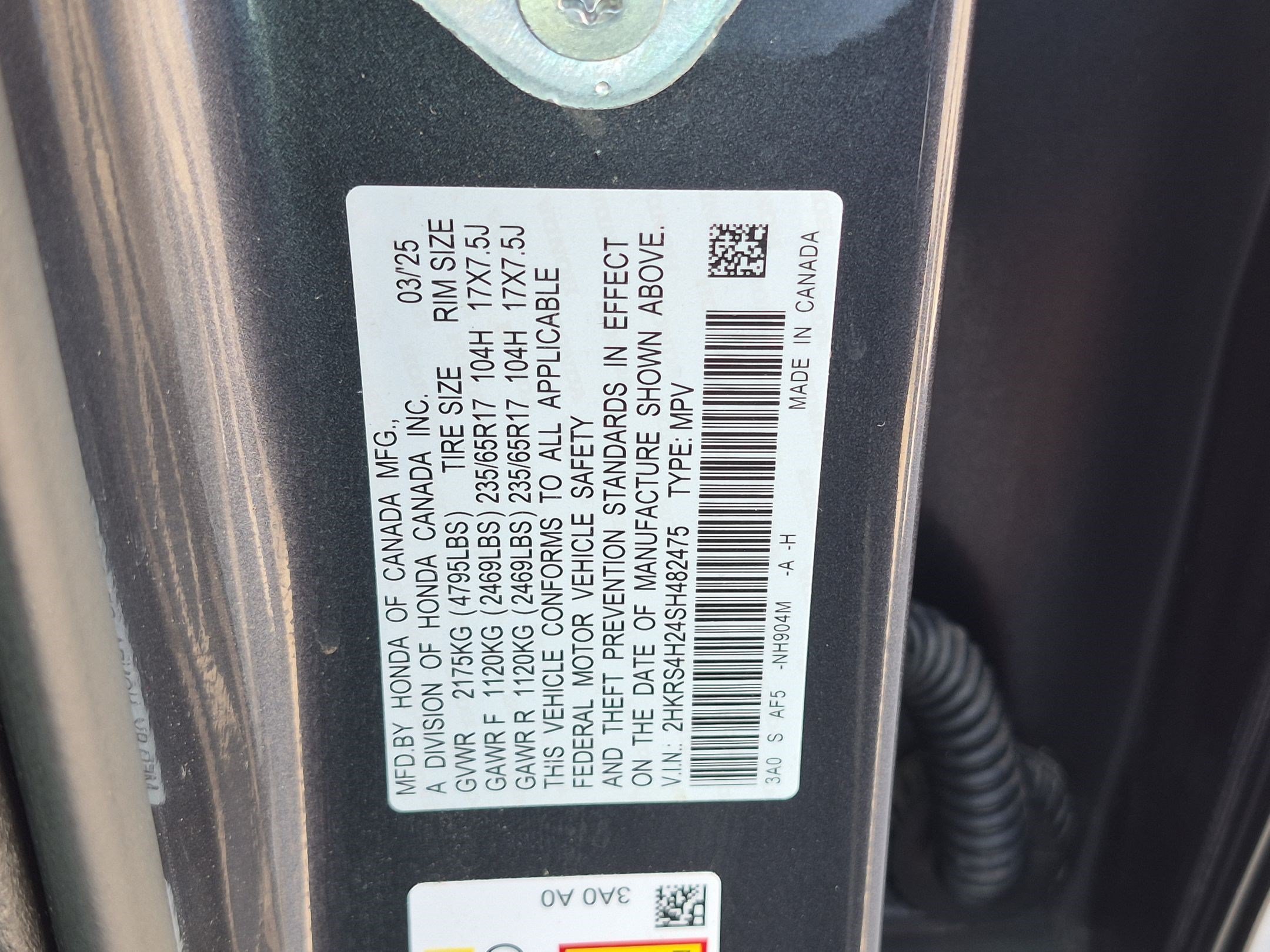 Used 2025 Crystal Black Pearl Honda LX image 34