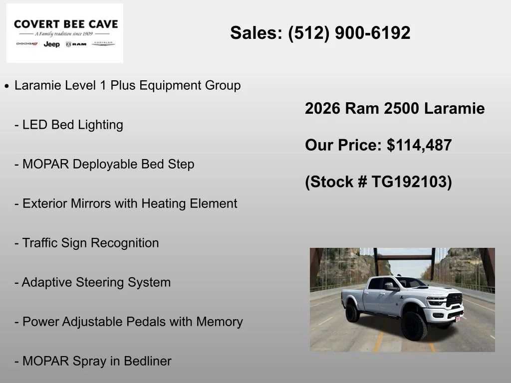 New 2026 Bright White Clear-Coat Exterior Paint RAM Laramie image 24