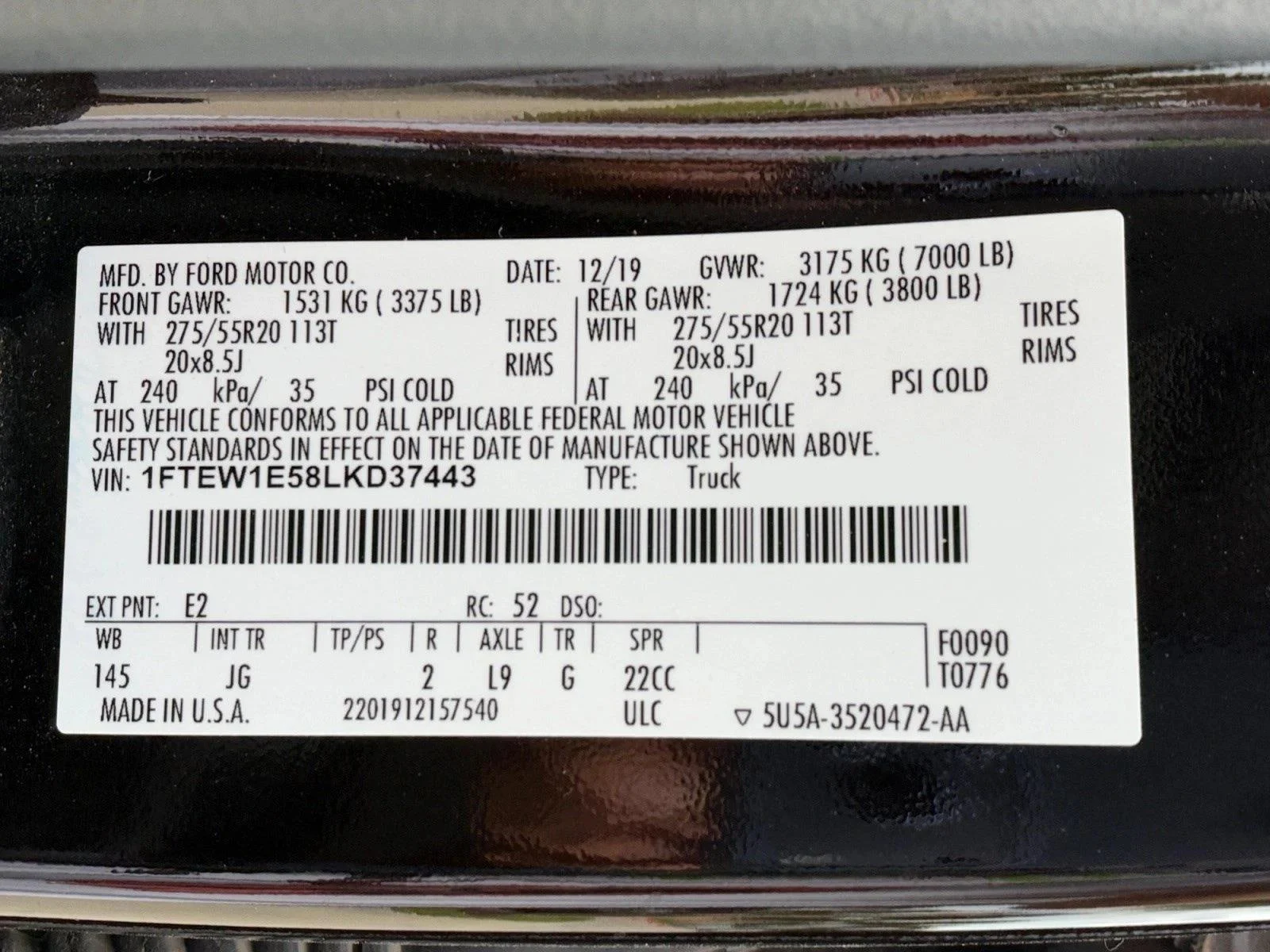 Used 2020 Magma Red Metallic Ford XL image 26