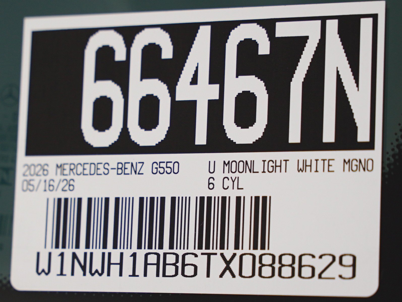 New 2026 MANUFAKTUR Moonlight White Magno Mercedes-Benz G 550 image 22