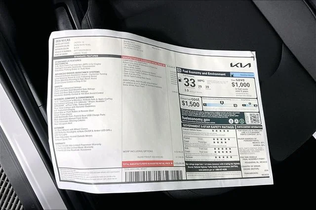 New 2026 White Kia LXS image 14