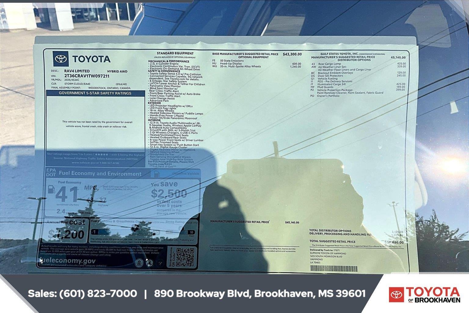 New 2026 Storm Cloud Toyota Limited image 12