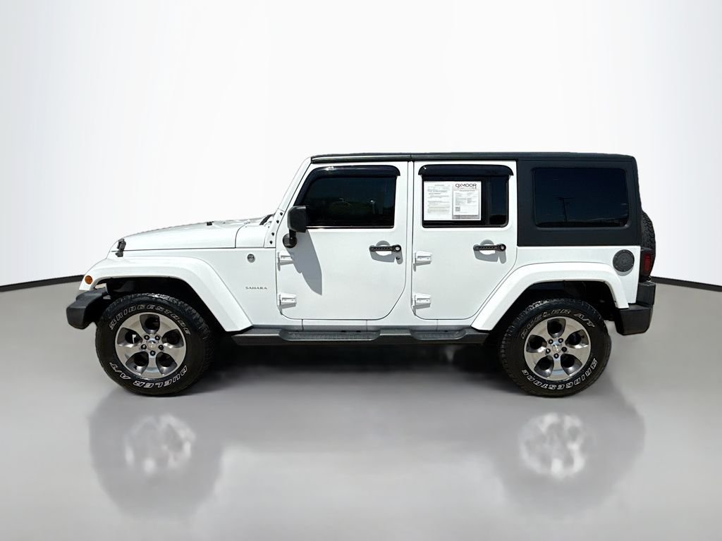 Used 2018 Bright White Clearcoat Jeep Sahara image 4