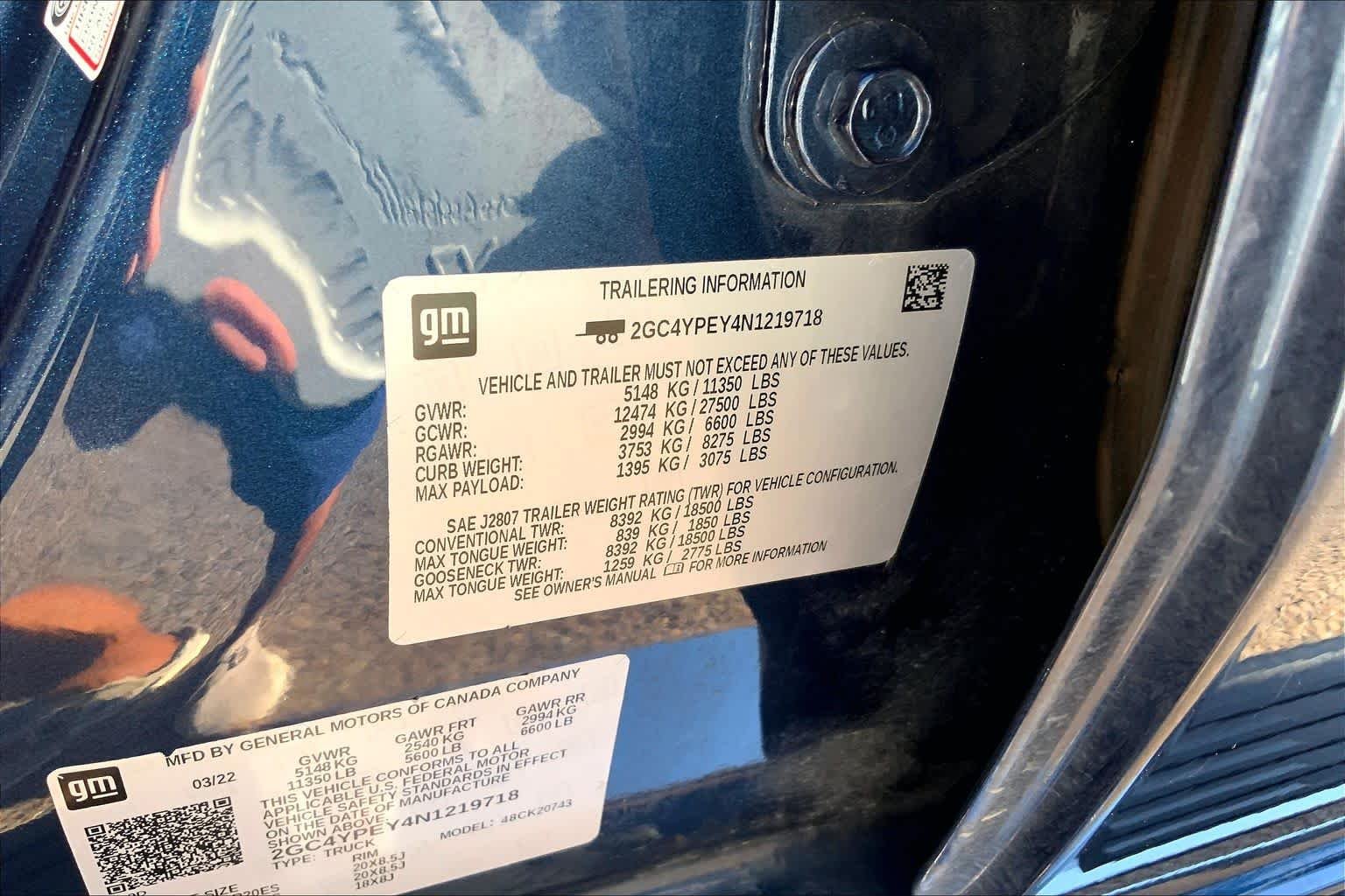 Used 2022 Northsky Blue Metallic Chevrolet LTZ image 37