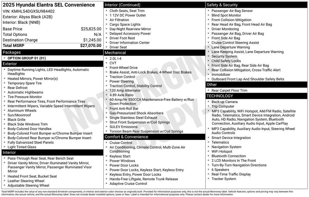 Used 2025 Black Hyundai SEL Convenience image 35