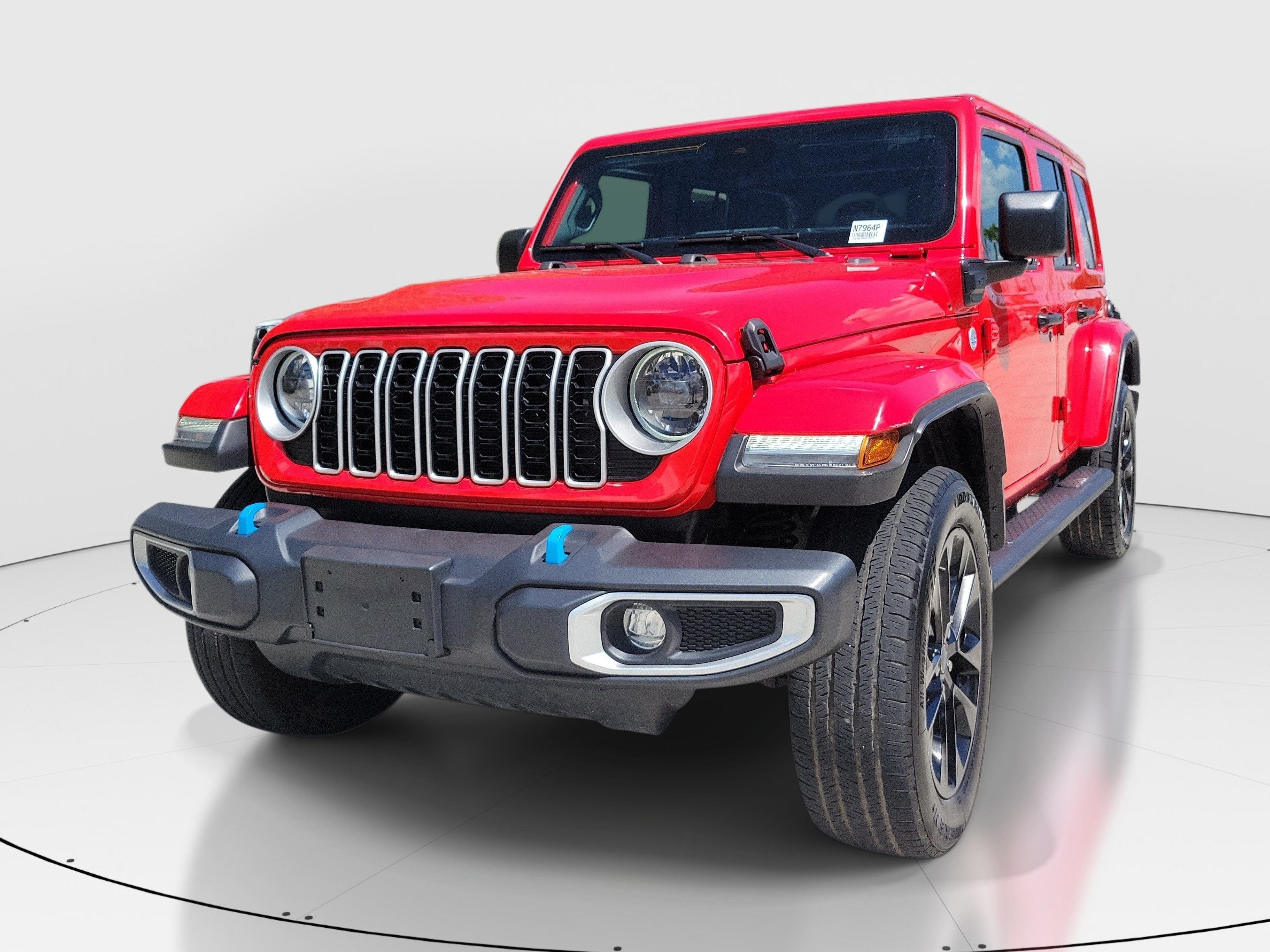 Used 2024 Firecracker Red Clearcoat Jeep Sahara image 4