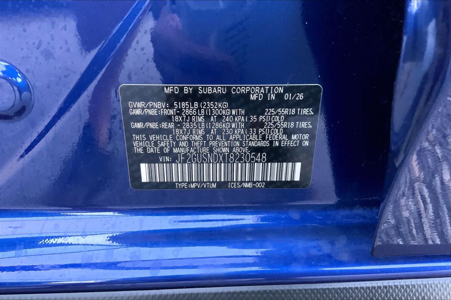 Used 2026 Sapphire Blue Pearl Subaru Limited Hybrid image 31