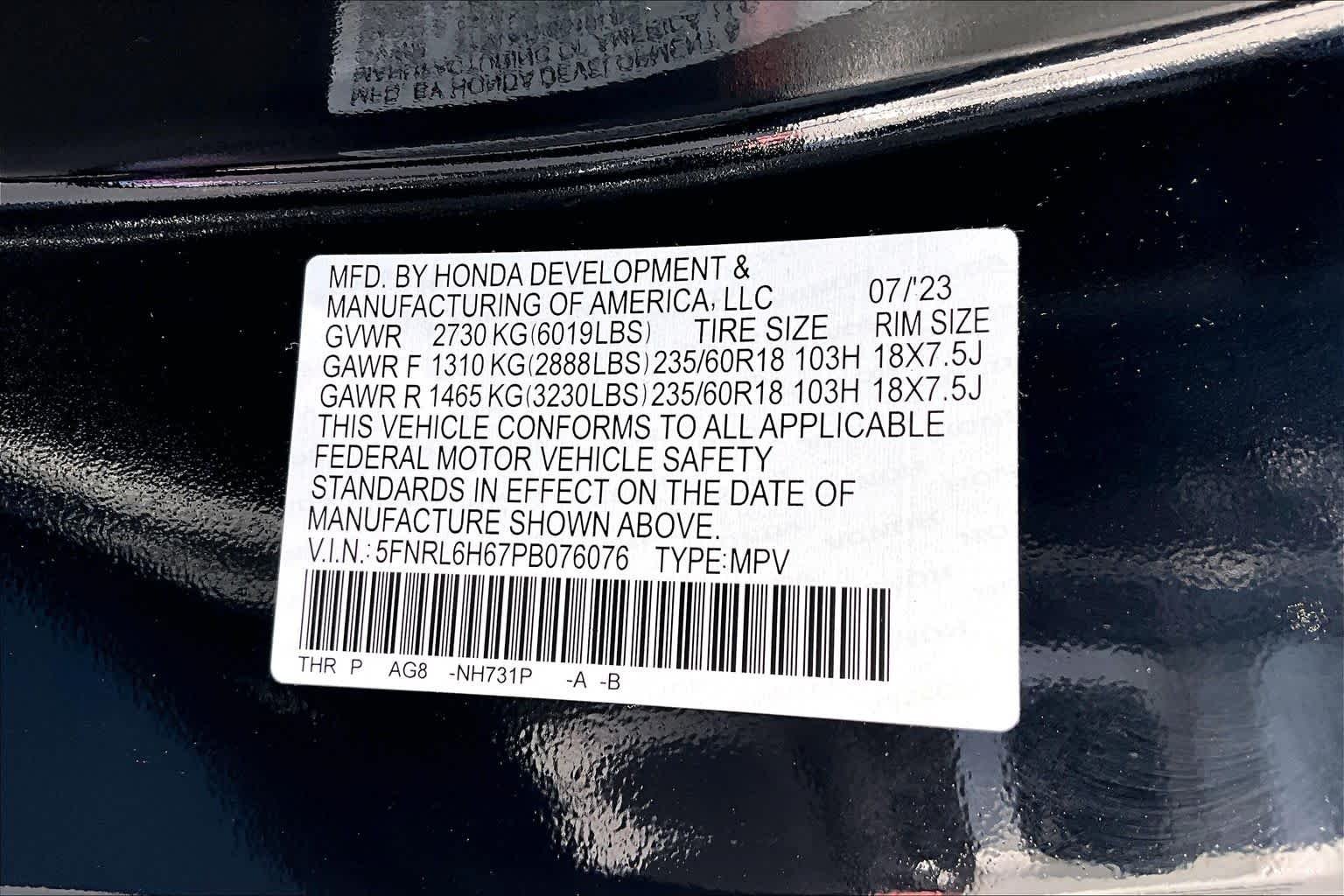 2023 Honda Odyssey EX-L - Photo 36